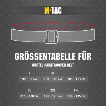 Preview: M-TAC® Gürtel Paratrooper Belt, schwarz, Größe 2XL
